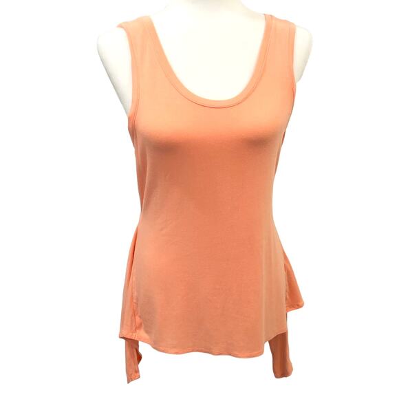 Fabletics Peach Scoop Neck Tie Back Tank Top  Medium - Picture 1 of 7